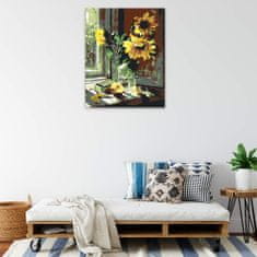 Malujsi Maľovanie podľa čísel - Zvädnuté slnečnice - 40x50 cm, plátno vypnuté na rám
