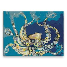 Malujsi Maľovanie podľa čísel - Farebná chobotnica - 40x30 cm, bez dreveného rámu