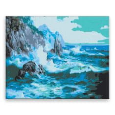 Malujsi Maľovanie podľa čísel - Útesy vo vlnách - 100x80 cm, plátno vypnuté na rám