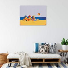 Malujsi Maľovanie podľa čísel - Traja na pláži - 80x60 cm, plátno vypnuté na rám