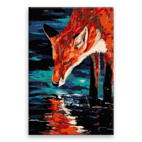 Malujsi Maľovanie podľa čísel - Smädná líška - 80x120 cm, bez dreveného rámu