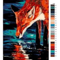 Malujsi Maľovanie podľa čísel - Smädná líška - 80x120 cm, bez dreveného rámu