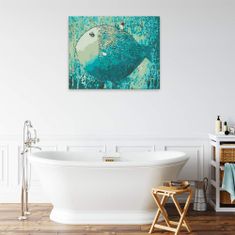 Malujsi Maľovanie podľa čísel - Dom a ryby - 100x80 cm, plátno vypnuté na rám