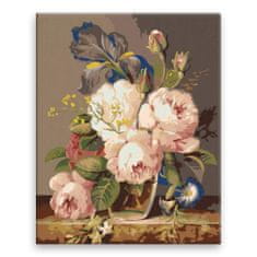 Malujsi Maľovanie podľa čísel - Váza plná krásnych kvetov - 80x100 cm, plátno vypnuté na rám