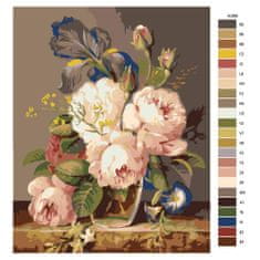 Malujsi Maľovanie podľa čísel - Váza plná krásnych kvetov - 80x100 cm, plátno vypnuté na rám