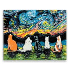 Malujsi Maľovanie podľa čísel - Zjazd mačiek - 100x80 cm, plátno vypnuté na rám