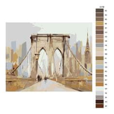 Malujsi Maľovanie podľa čísel - V New Yorku na moste - 100x80 cm, plátno vypnuté na rám