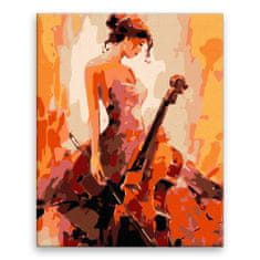 Malujsi Maľovanie podľa čísel - Dievča s violončelom - 80x100 cm, plátno vypnuté na rám