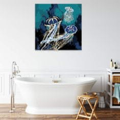 Malujsi Maľovanie podľa čísel - Zlatá žiarivá medúza - 80x80 cm, plátno vypnuté na rám