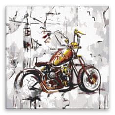 Malujsi Maľovanie podľa čísel - Chopper - 80x80 cm, bez dreveného rámu