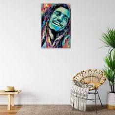 Malujsi Maľovanie podľa čísel - Bob Marley vo farbách - 40x60 cm, bez dreveného rámu