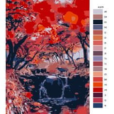 Malujsi Maľovanie podľa čísel - Červený les - 40x60 cm, bez dreveného rámu