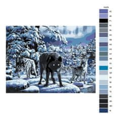 Malujsi Maľovanie podľa čísel - Územie vlkov - 80x60 cm, plátno vypnuté na rám