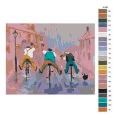 Malujsi Maľovanie podľa čísel - Traja starci na bicykloch - 100x80 cm, plátno vypnuté na rám