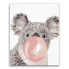 Malujsi Maľovanie podľa čísel - Koala s bublinou - 80x100 cm, plátno vypnuté na rám