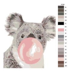 Malujsi Maľovanie podľa čísel - Koala s bublinou - 80x100 cm, plátno vypnuté na rám