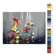 Malujsi Maľovanie podľa čísel - V nečase s lampou a priateľmi - 80x60 cm, plátno vypnuté na rám