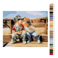 Malujsi Maľovanie podľa čísel - Láska detí - 100x80 cm, plátno vypnuté na rám