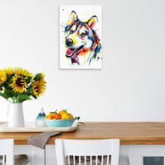 Malujsi Maľovanie podľa čísel - Husky vo farbách - 80x120 cm, bez dreveného rámu