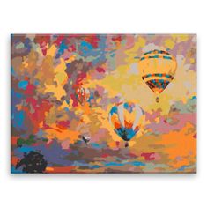 Malujsi Maľovanie podľa čísel - Teplovzdušné balóny - 40x30 cm, bez dreveného rámu