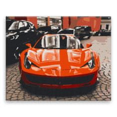 Malujsi Maľovanie podľa čísel - Červené Ferrari - 100x80 cm, bez dreveného rámu