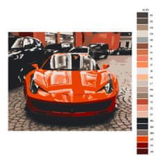 Malujsi Maľovanie podľa čísel - Červené Ferrari - 100x80 cm, bez dreveného rámu