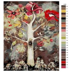 Malujsi Maľovanie podľa čísel - Strom fantázie - 80x100 cm, plátno vypnuté na rám