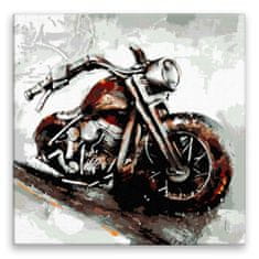 Malujsi Maľovanie podľa čísel - Motocykel - 80x80 cm, bez dreveného rámu