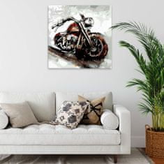 Malujsi Maľovanie podľa čísel - Motocykel - 80x80 cm, bez dreveného rámu