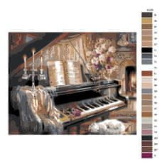 Malujsi Maľovanie podľa čísel - Večer pri klavíri - 100x80 cm, plátno vypnuté na rám
