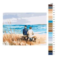 Malujsi Maľovanie podľa čísel - Výhľad na more v dvoch - 80x60 cm, plátno vypnuté na rám