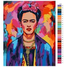 Malujsi Maľovanie podľa čísel - Frida vo farbách - 80x100 cm, plátno vypnuté na rám