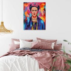 Malujsi Maľovanie podľa čísel - Frida vo farbách - 80x100 cm, plátno vypnuté na rám
