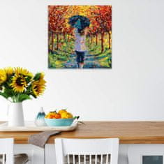 Malujsi Maľovanie podľa čísel - Dievča v jesennej aleji - 40x40 cm, bez dreveného rámu