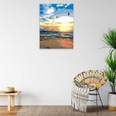 Malujsi Maľovanie podľa čísel - Západ slnka pri mori - 60x80 cm, plátno vypnuté na rám
