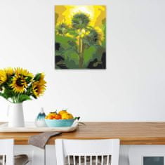 Malujsi Maľovanie podľa čísel - Tri slnečnice - 80x100 cm, plátno vypnuté na rám