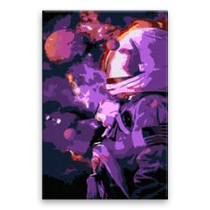 Malujsi Maľovanie podľa čísel - Astronaut vo hviezdach - 80x120 cm, bez dreveného rámu