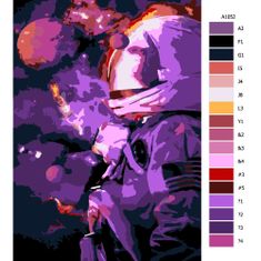 Malujsi Maľovanie podľa čísel - Astronaut vo hviezdach - 80x120 cm, bez dreveného rámu