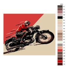 Malujsi Maľovanie podľa čísel - Historický motocykel - 100x80 cm, bez dreveného rámu