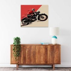 Malujsi Maľovanie podľa čísel - Historický motocykel - 100x80 cm, bez dreveného rámu