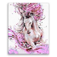 Malujsi Maľovanie podľa čísel - Kôň vo farbách - 80x100 cm, plátno vypnuté na rám