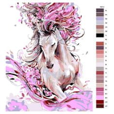 Malujsi Maľovanie podľa čísel - Kôň vo farbách - 80x100 cm, plátno vypnuté na rám