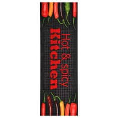 Vidaxl Kuchynský koberec prateľný dizajn Hot & Spicy 60x300 cm