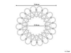 Beliani Nástenné ratanové zrkadlo 60 cm čierne BABAI