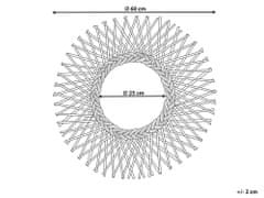 Beliani Nástenné ratanové zrkadlo 60 cm čierne TAGOLU