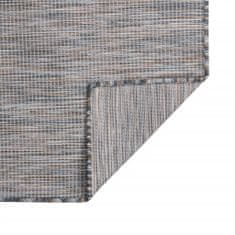 Petromila vidaXL Vonkajší koberec s plochým tkaním 160x230 cm hnedý a modrý