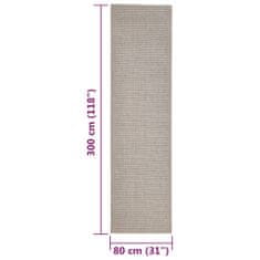 Petromila vidaXL Koberec prírodný sisal 80x300 cm pieskový