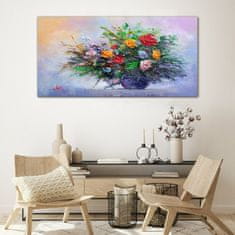 COLORAY.SK Skleneny obraz Maľovanie kvetín 120x60 cm