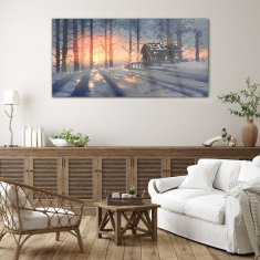 COLORAY.SK Skleneny obraz Strom maľba 140x70 cm