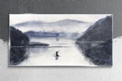 COLORAY.SK Skleneny obraz Akvarel lodí rybár 140x70 cm
